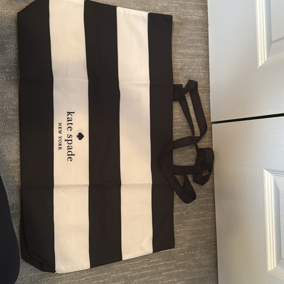 Kate Spade Black and White Striped Tote Bag - Picture 2 of 3